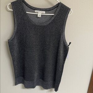 Glitter knit shell.